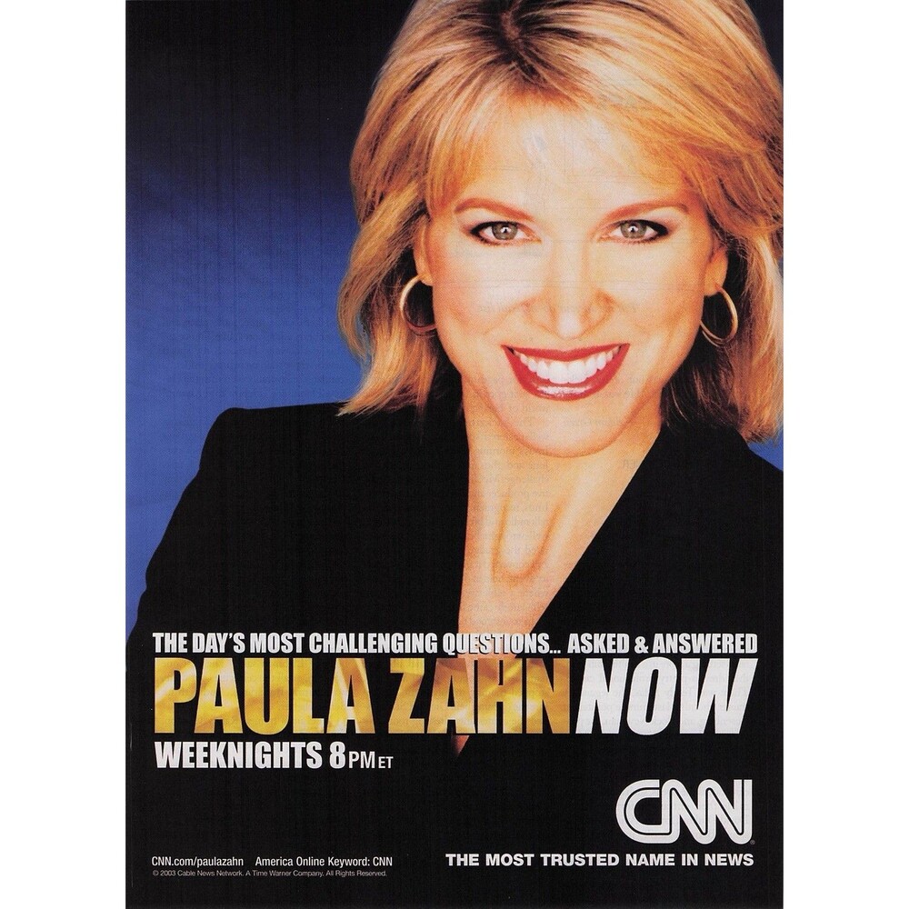 PAULA ZAHN Now CNN 2003 Magazine Page Photo Print Ad Pinup Poster Anchor News
